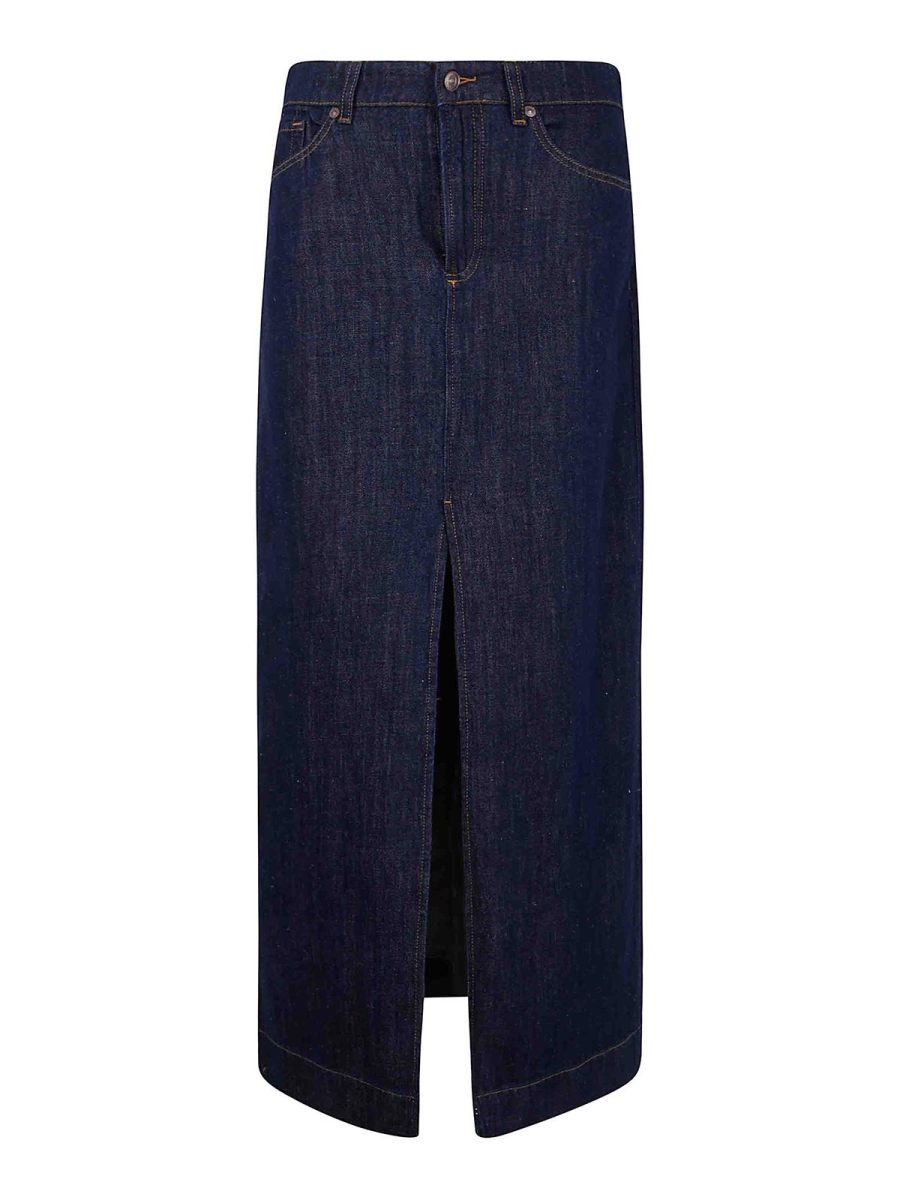 7 For All Mankind Jupe Midi - Bleu