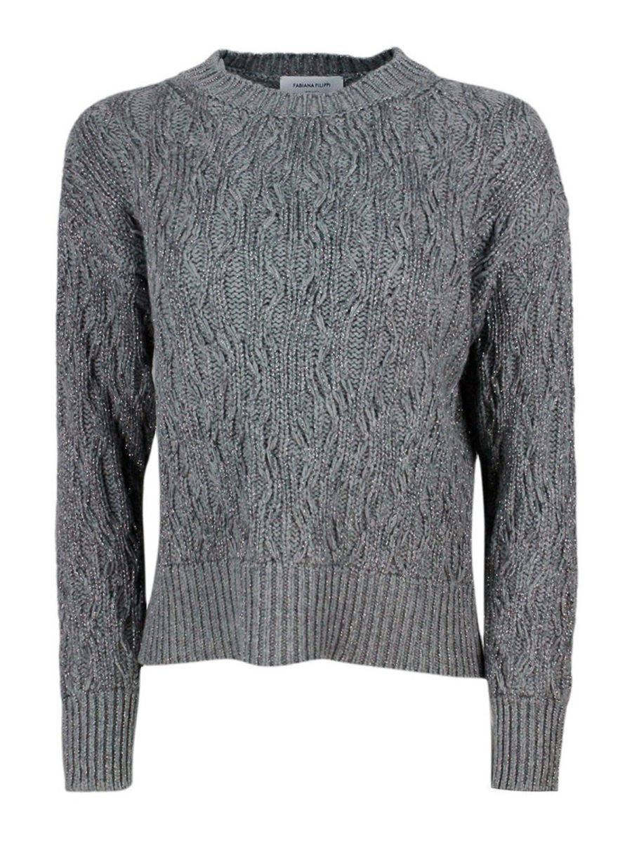 Fabiana Filippi Pull Col Rond - Gris