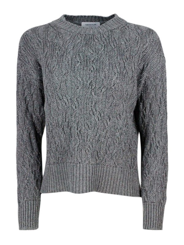 Fabiana Filippi Pull Col Rond - Gris