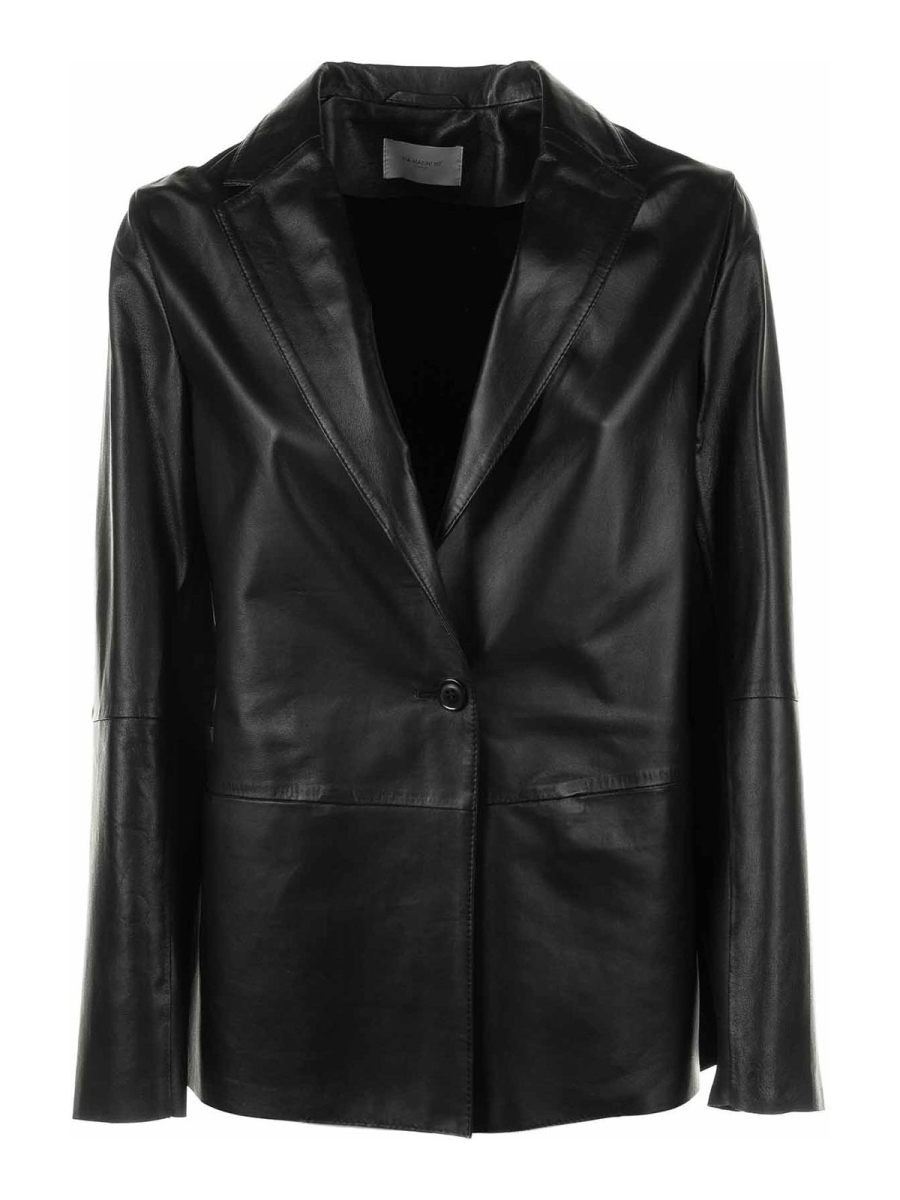 Via Masini 80 Blouson En Cuir - Noir