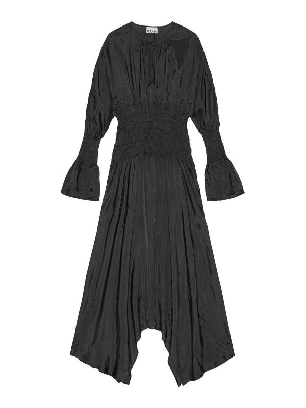 Ganni Robe Au Genou - Noir