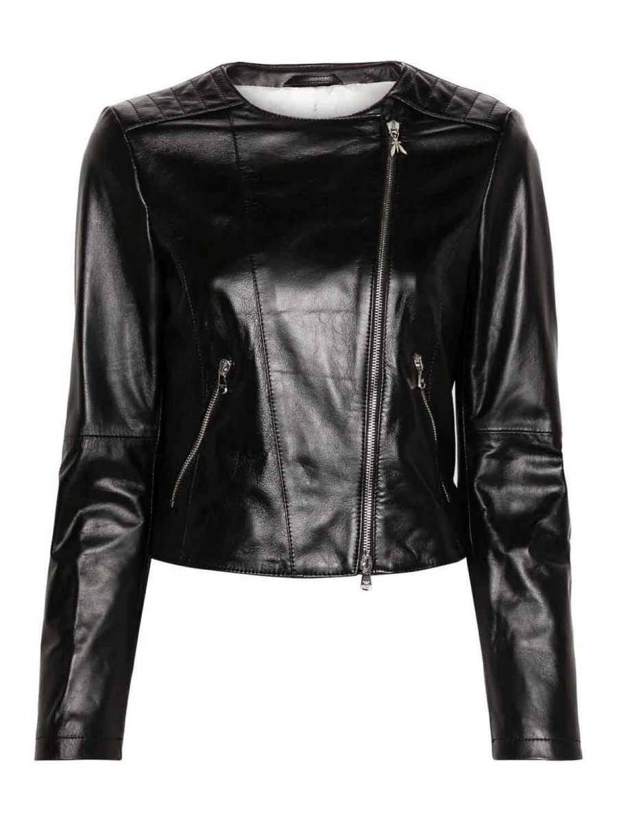 Patrizia Pepe Blouson En Cuir - Noir