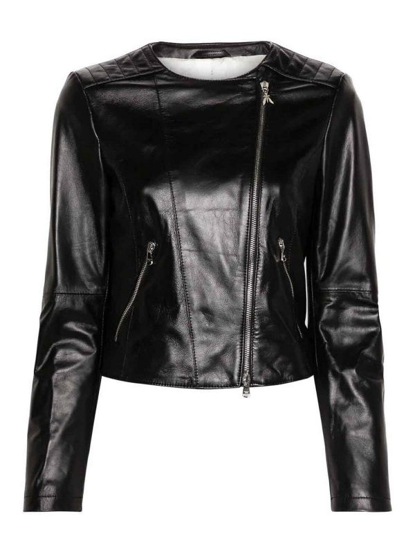 Patrizia Pepe Blouson En Cuir - Noir