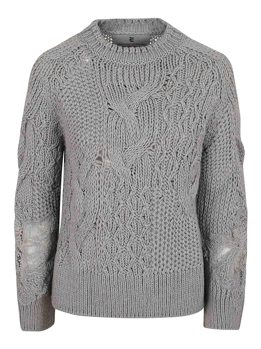 Ermanno Scervino Pull Col Rond - Gris