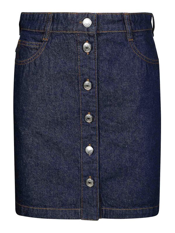 Maison Kitsuné Mini Jupe - Bleu
