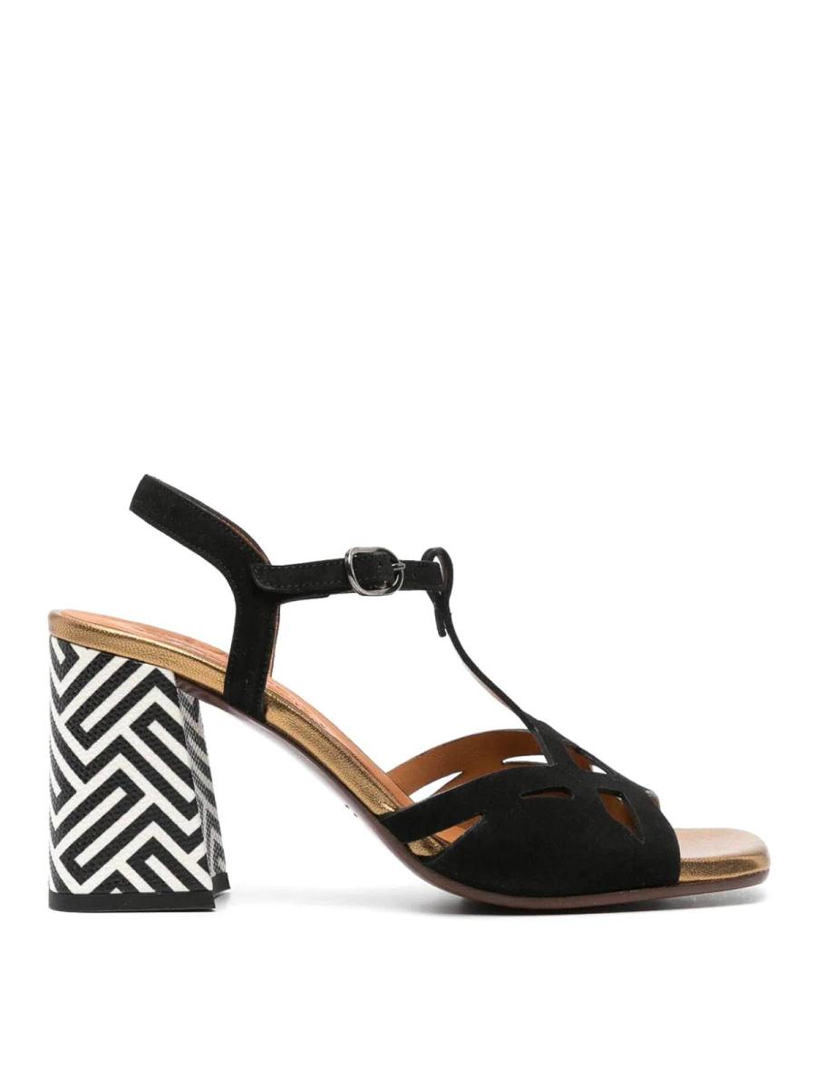Chie Mihara Sandales en cuir noires