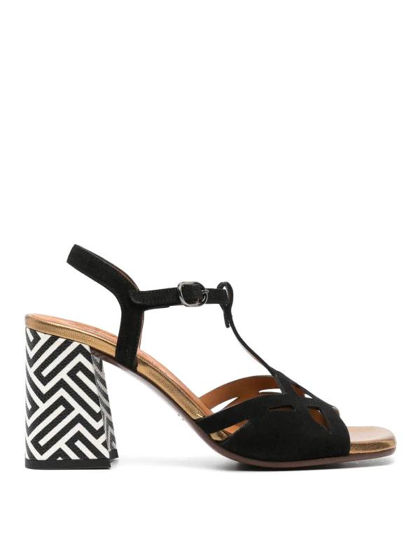 Chie Mihara Sandales en cuir noires