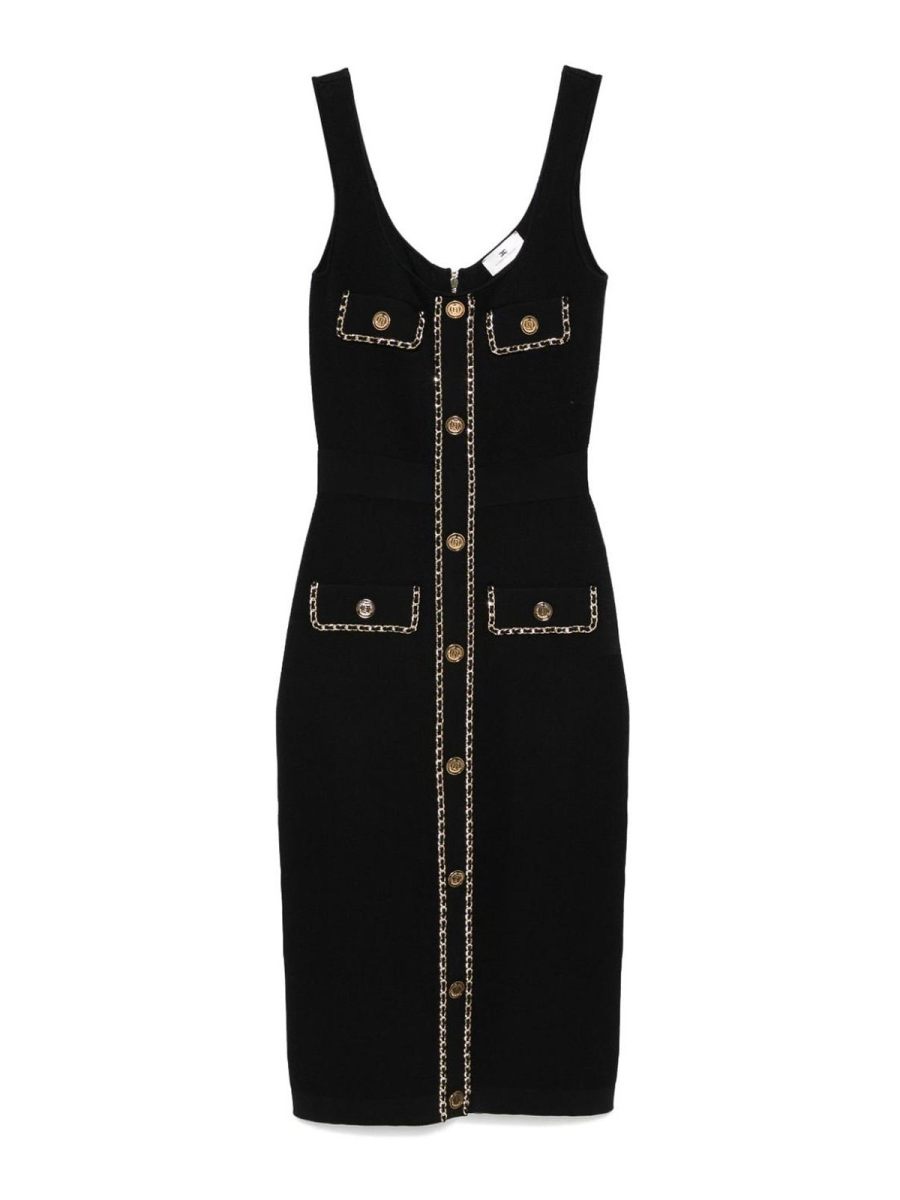 Elisabetta Franchi Robe Au Genou - Noir