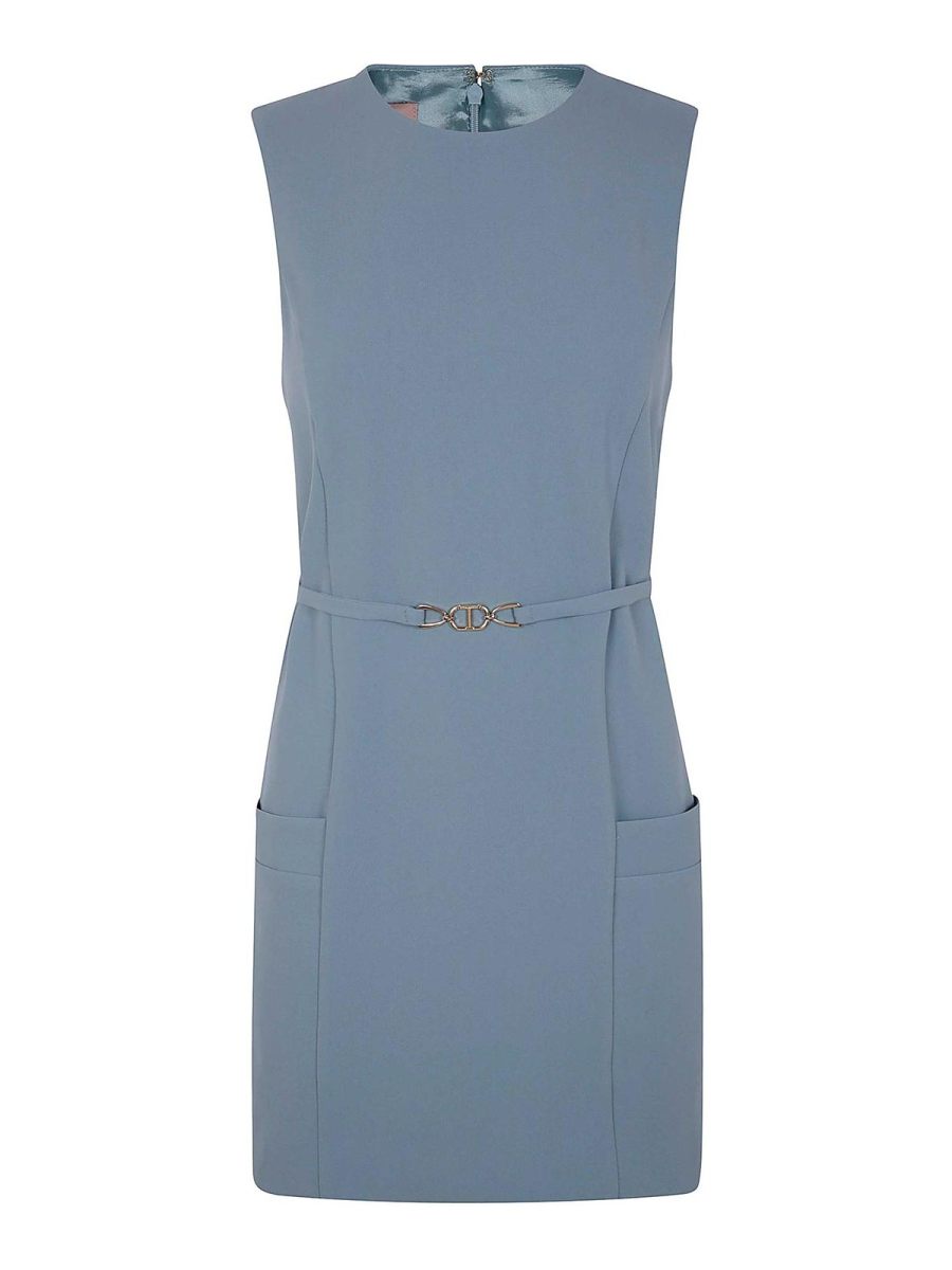 Twinset Robe Courte - Bleu