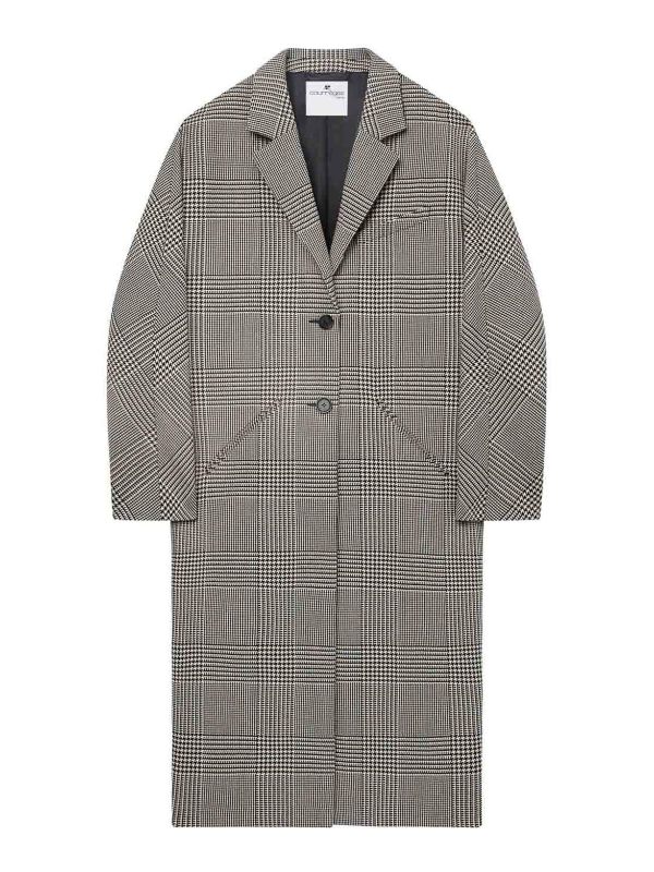 Courreges Manteau Court - Noir