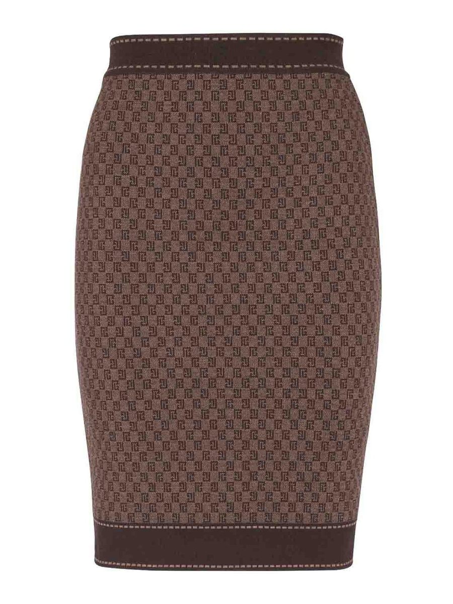 Balmain Jupe Midi - Marron