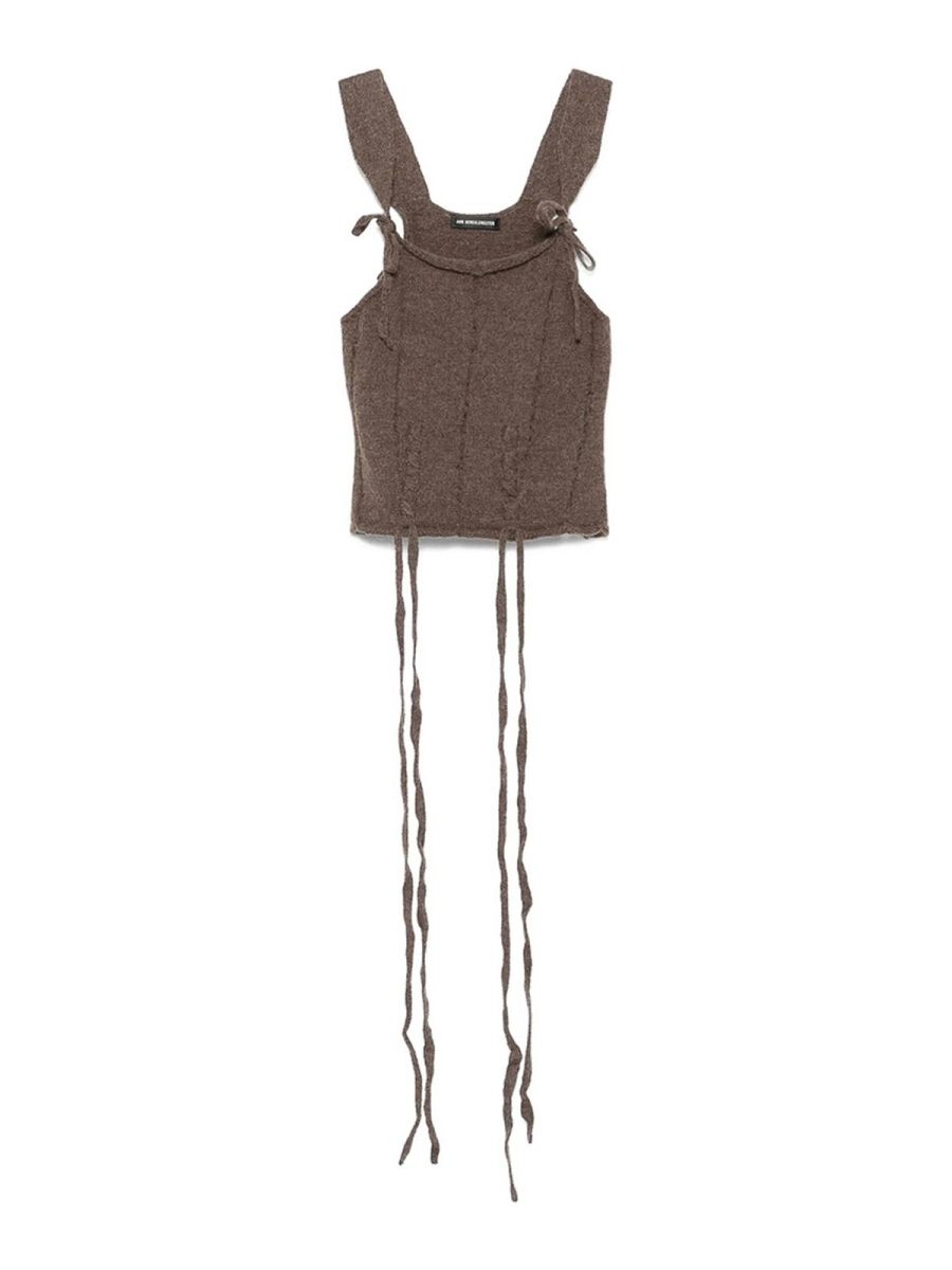 Ann Demeulemeester Top - Marron
