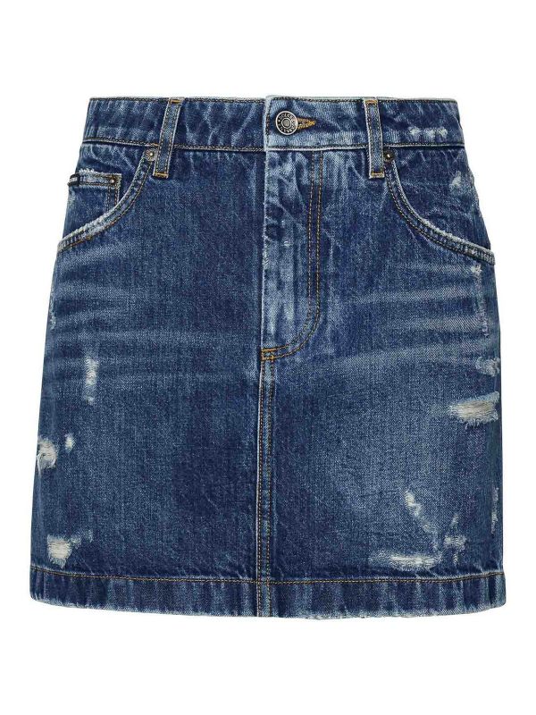 Dolce & Gabbana Mini Jupe - Bleu