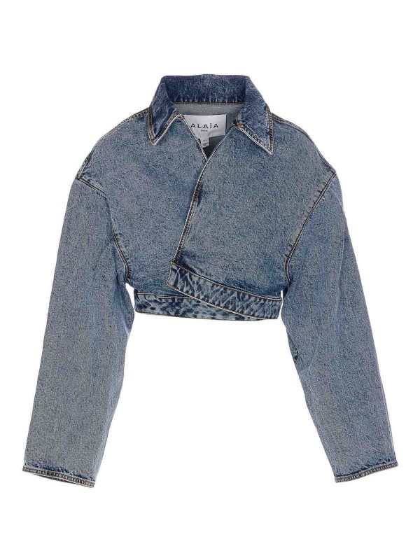 Alaïa Veste En Jean - Bleu