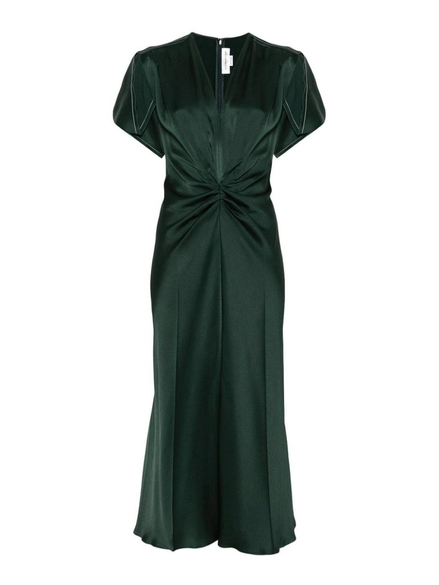 Victoria Beckham Maxi Robe - Vert Foncé