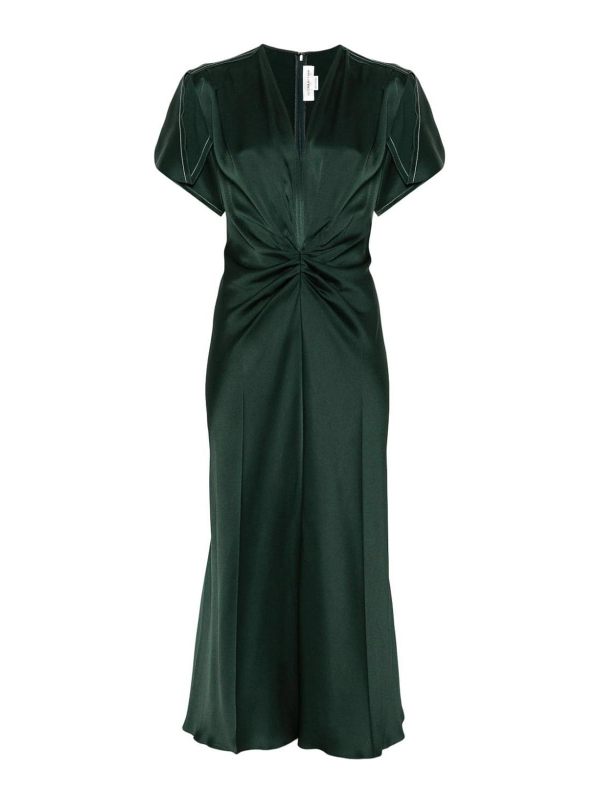 Victoria Beckham Maxi Robe - Vert Foncé