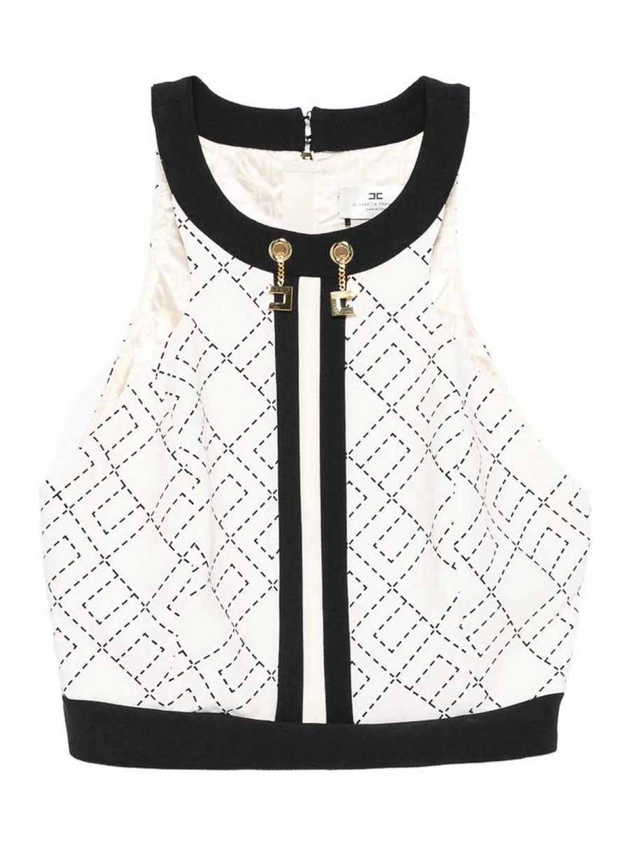 Elisabetta Franchi Top - Blanc
