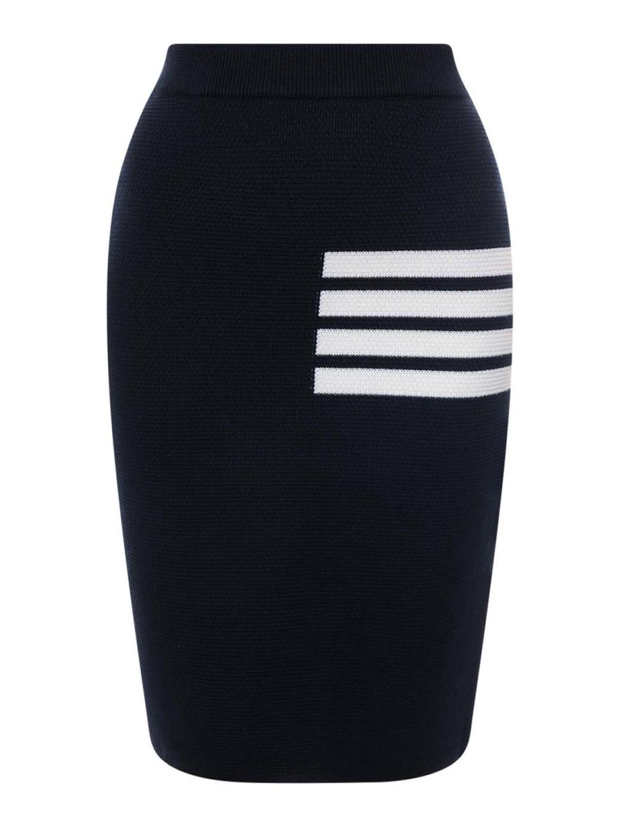 Thom Browne Jupe Midi - Bleu