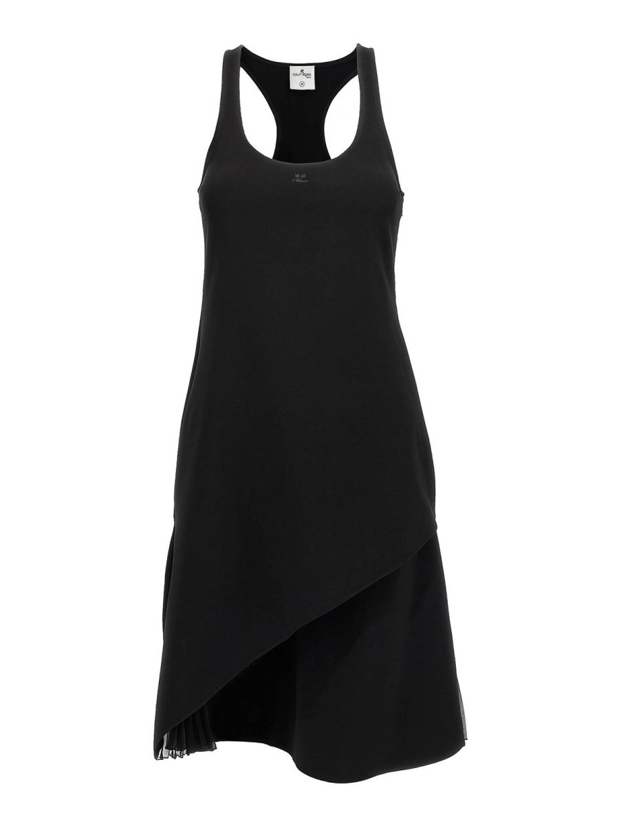 Courreges Robe Au Genou - Noir