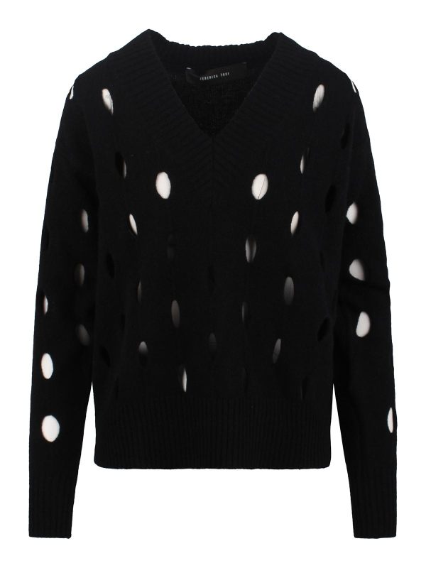Federica Tosi Pull Col Bateau - Noir