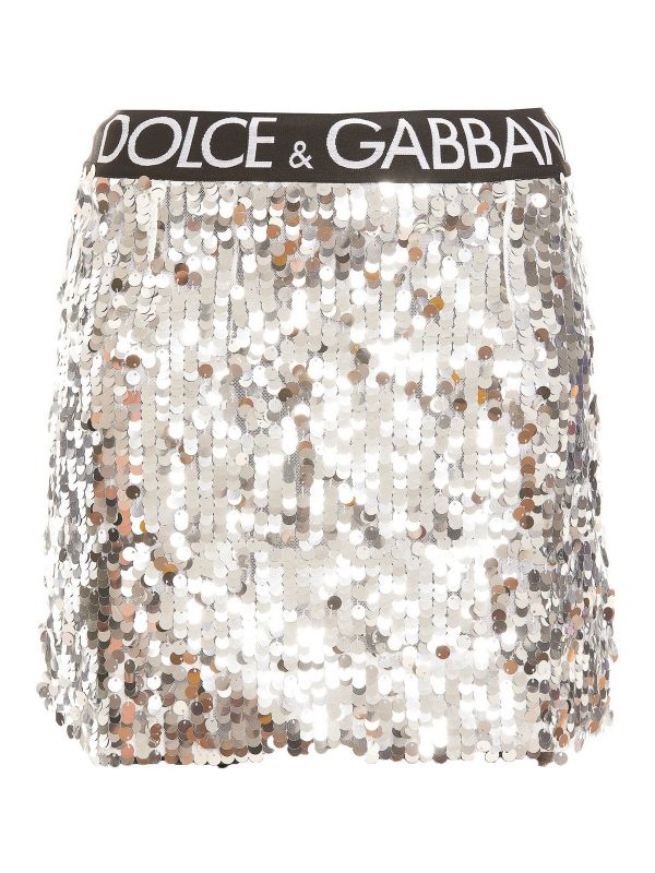 Dolce & Gabbana Mini Jupe - Argent