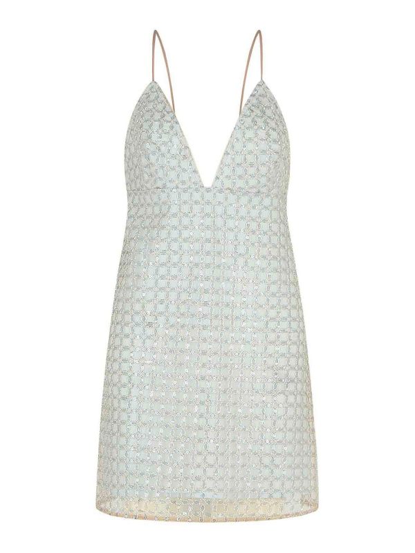 Rotate Birger Christensen Robe Au Genou - Beige