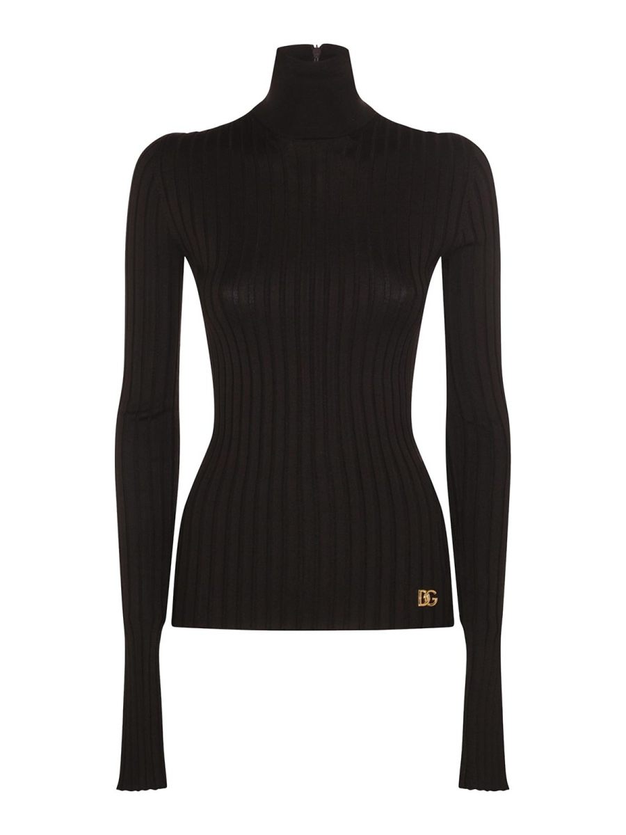 Dolce & Gabbana Pull Col Roulé - Marron Foncé