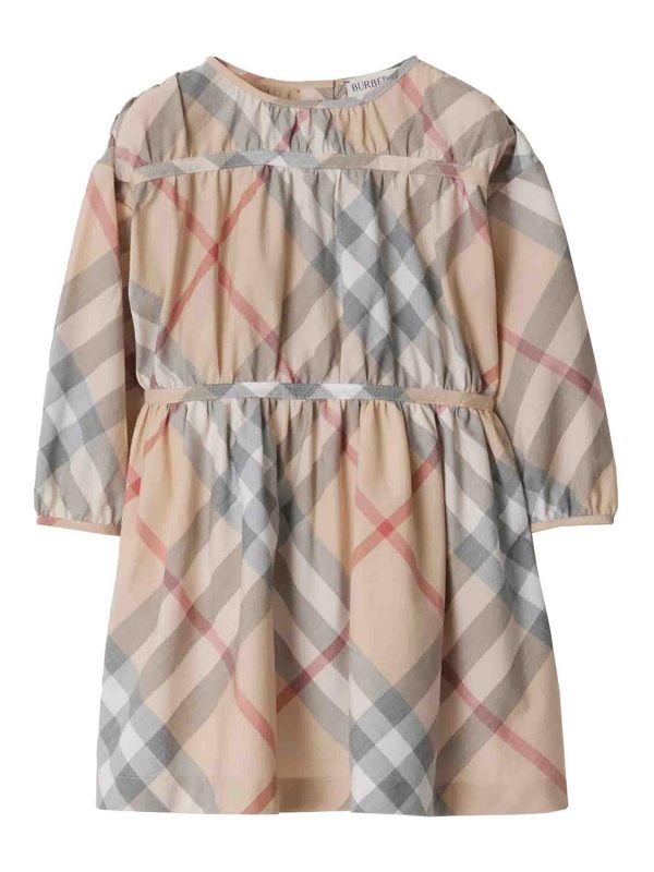 Burberry Robe Au Genou - Gris