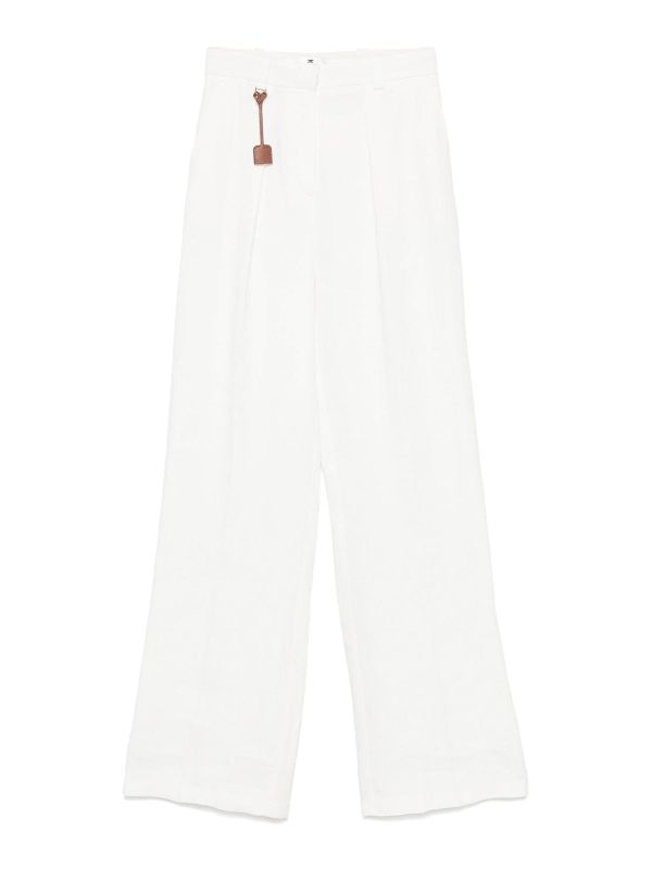 Elisabetta Franchi Pantalons Décontractés - Blanc