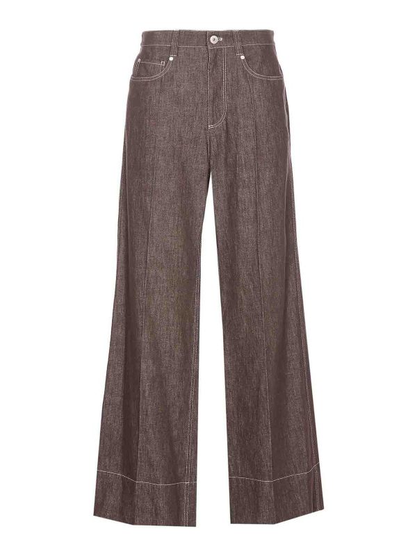 Brunello Cucinelli Pantalons Décontractés - Marron