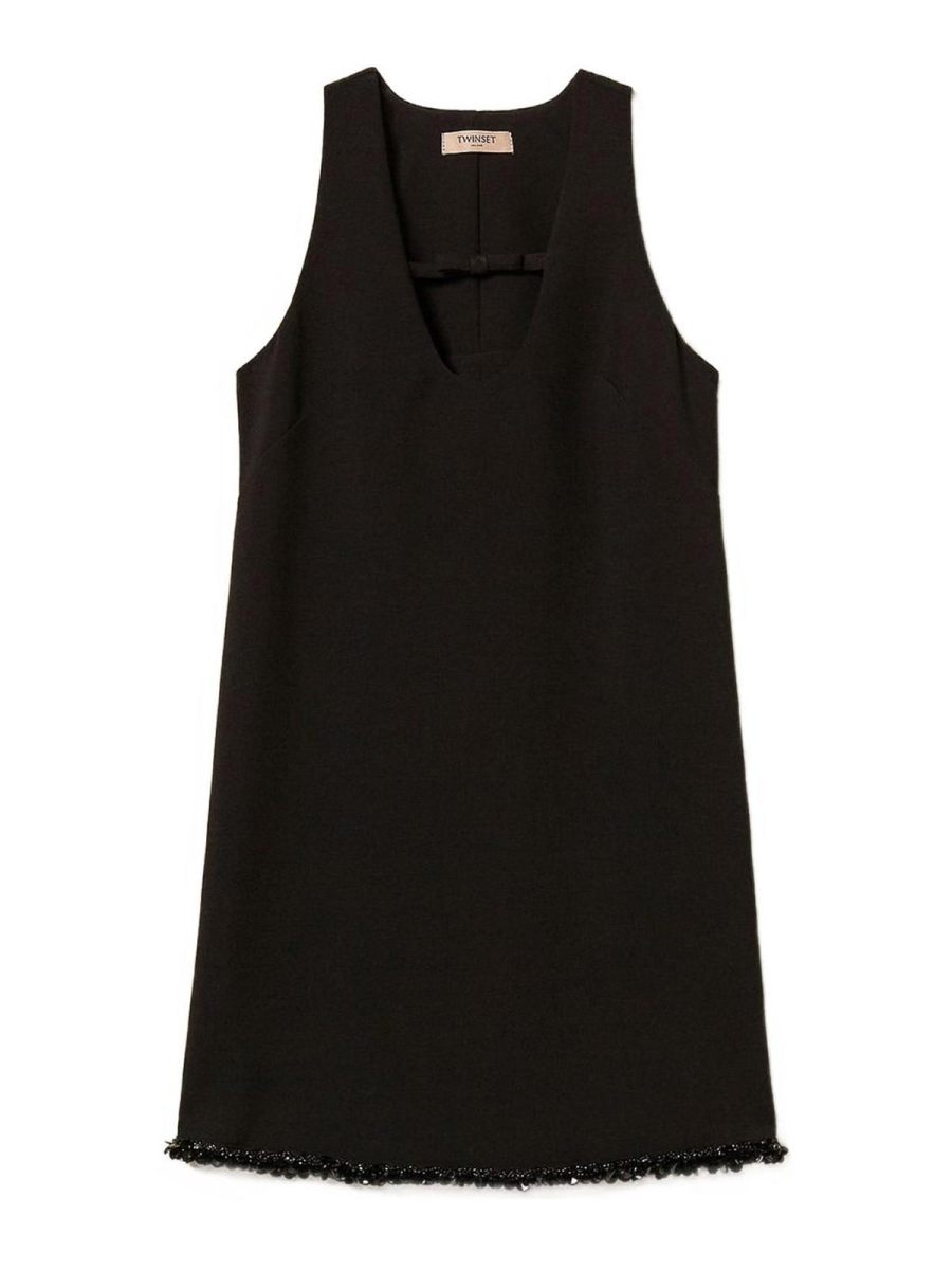 Twinset Robe Au Genou - Noir