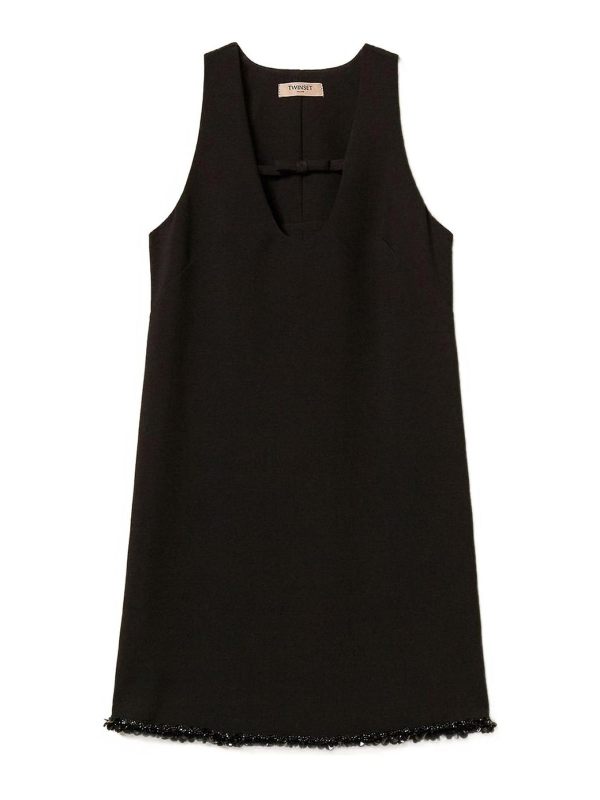 Twinset Robe Au Genou - Noir