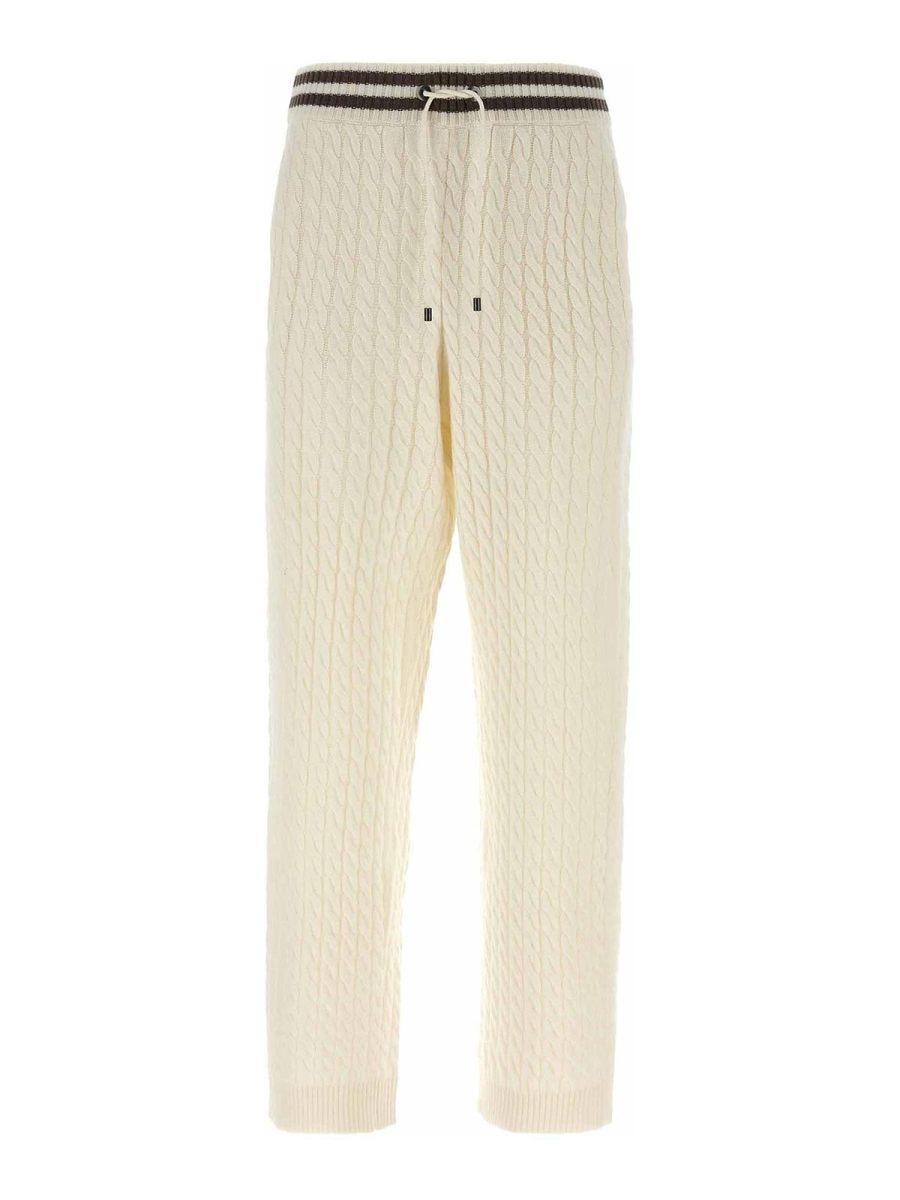 Brunello Cucinelli Pantalons Décontractés - Blanc