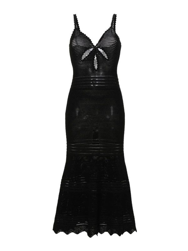 Self Portrait Maxi Robe - Noir