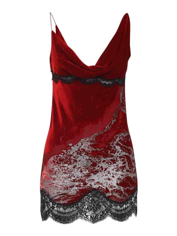Roberto Cavalli Robe Courte - Rouge Brun