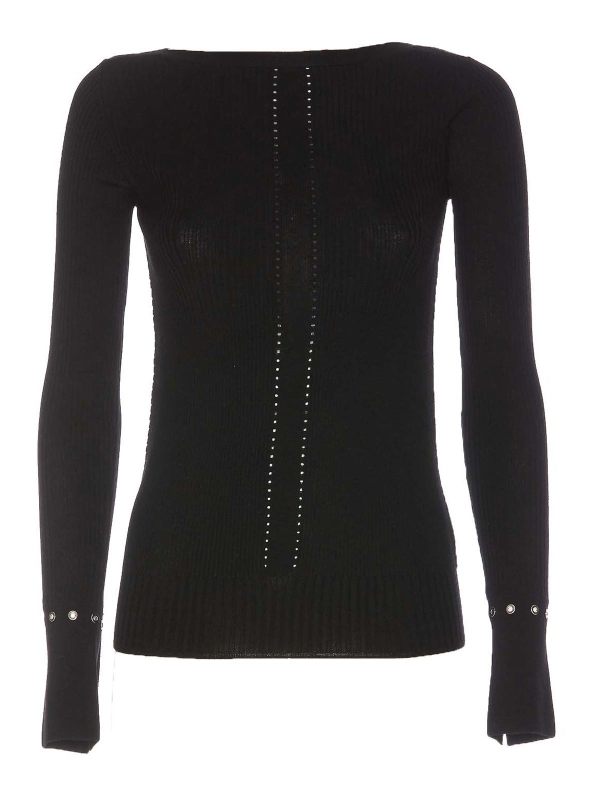 Patrizia Pepe Pull Col Rond - Noir