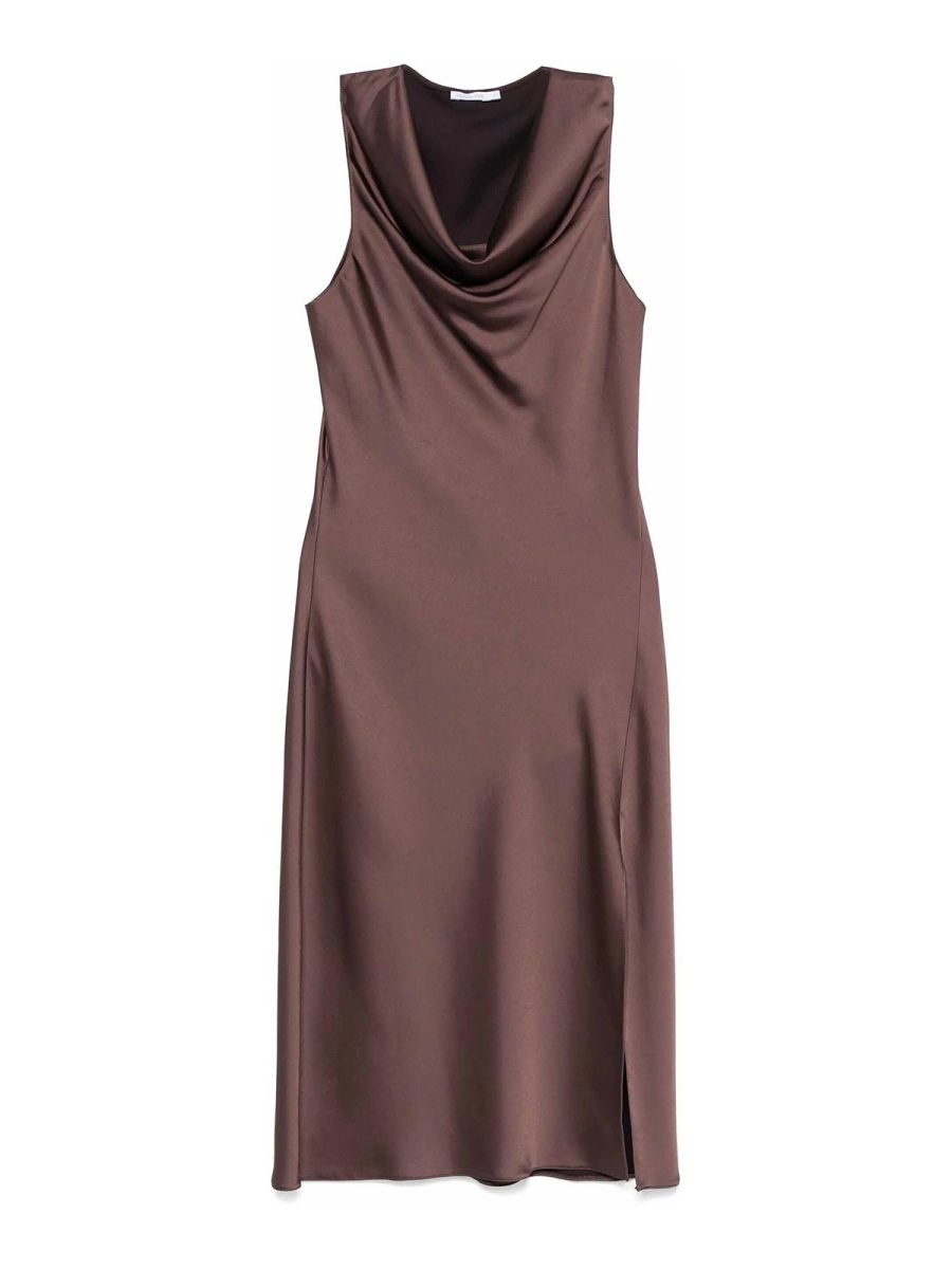 Patrizia Pepe Robe Au Genou - Marron