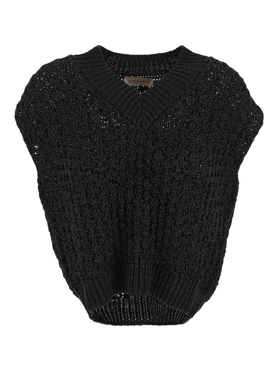 Gentryportofino Pull Col Rond - Noir