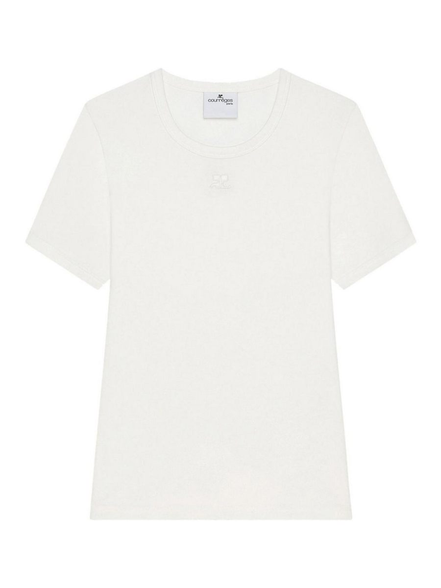 Courreges Pull Col Rond - Blanc