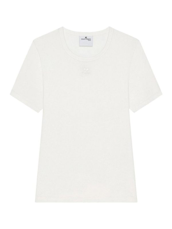 Courreges Pull Col Rond - Blanc