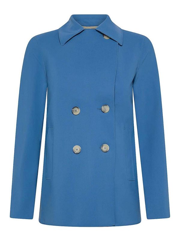 Harris Wharf London Manteau Court - Bleu