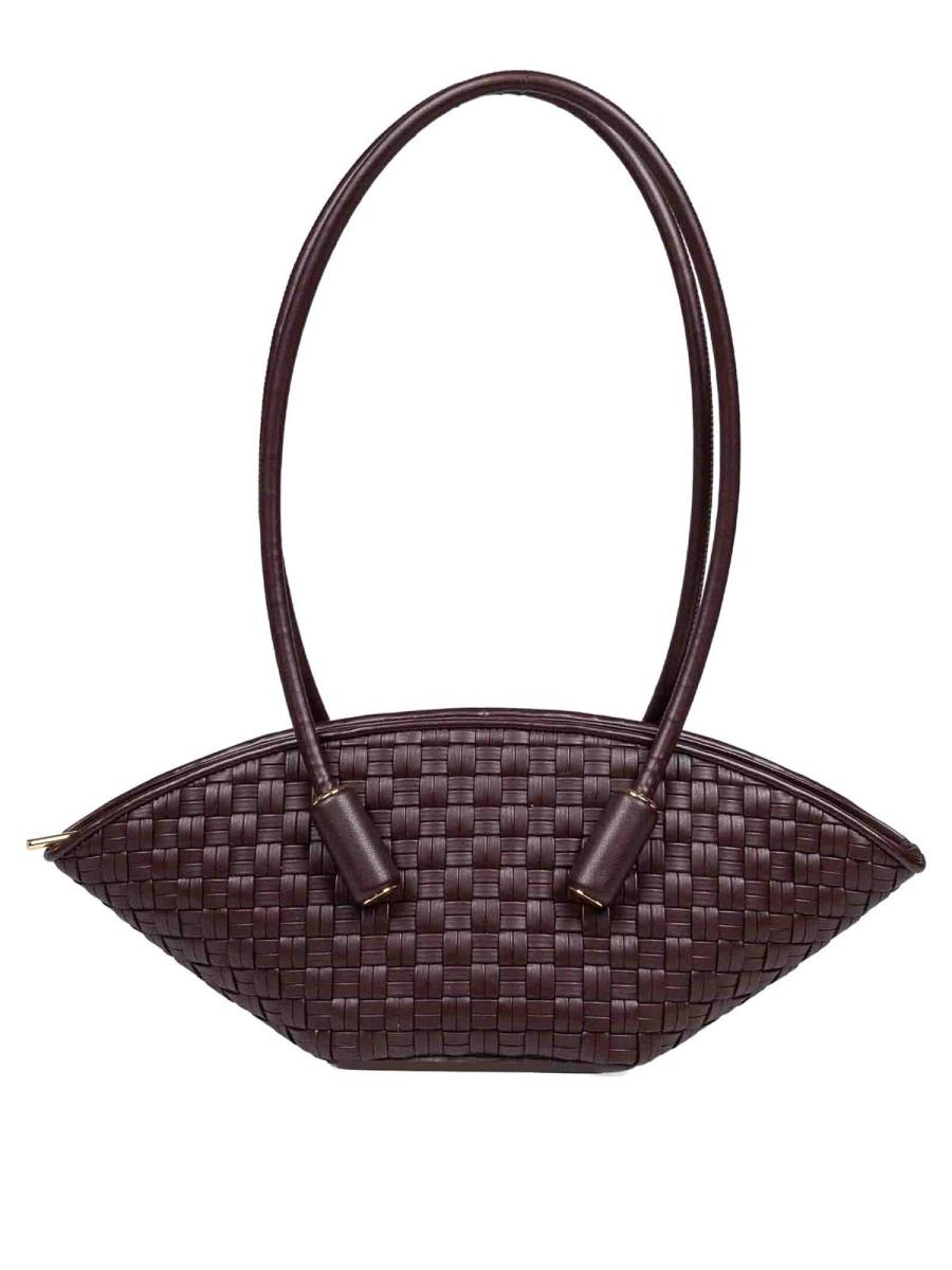 Themoirè Sac Porté Épaule - Marron Foncé