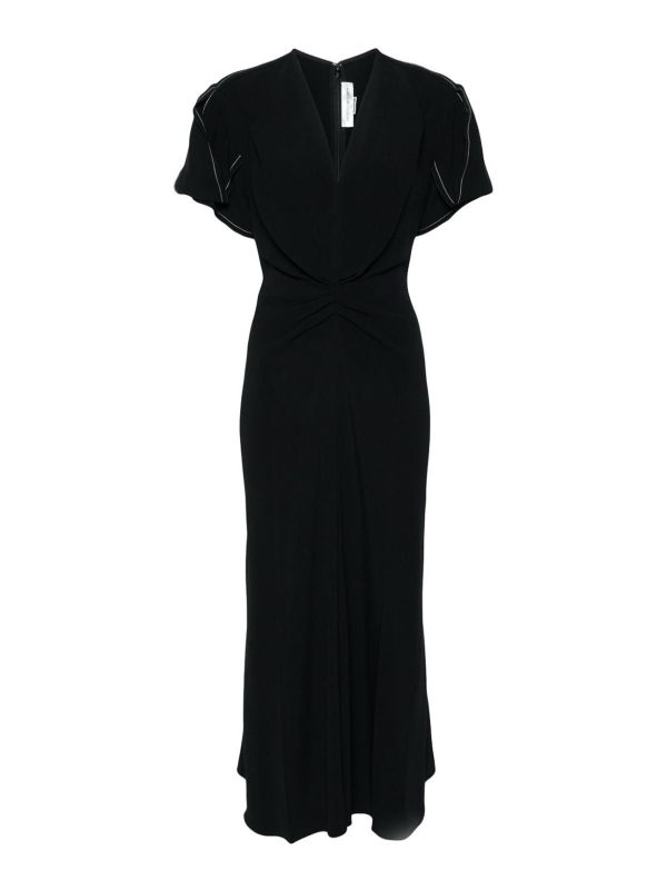 Victoria Beckham Robe Au Genou - Noir