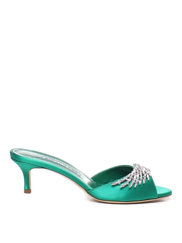 Manolo Blahnik Mules - Vert
