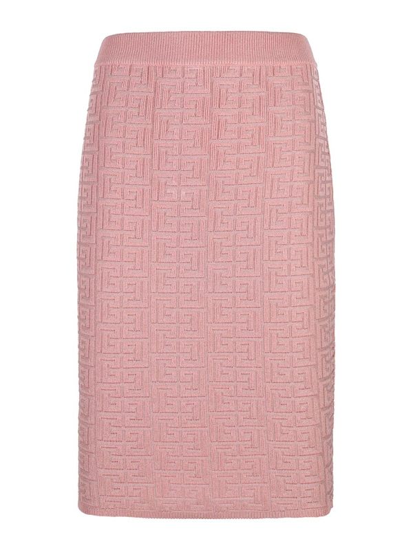 Balmain Jupe Midi - Couleur Chair