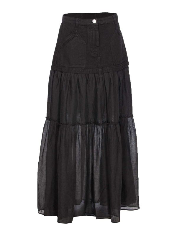Pinko Jupe Midi - Noir