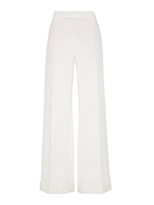 Brunello Cucinelli Pantalons Décontractés - Blanc