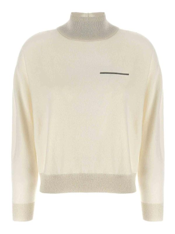 Peserico Pull Col Roulé - Blanc