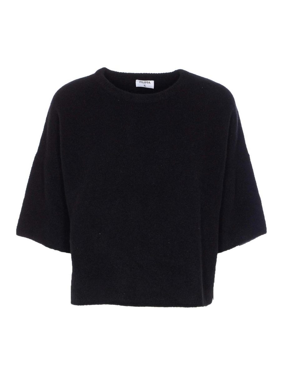 Filippa K Pull Col Rond - Noir