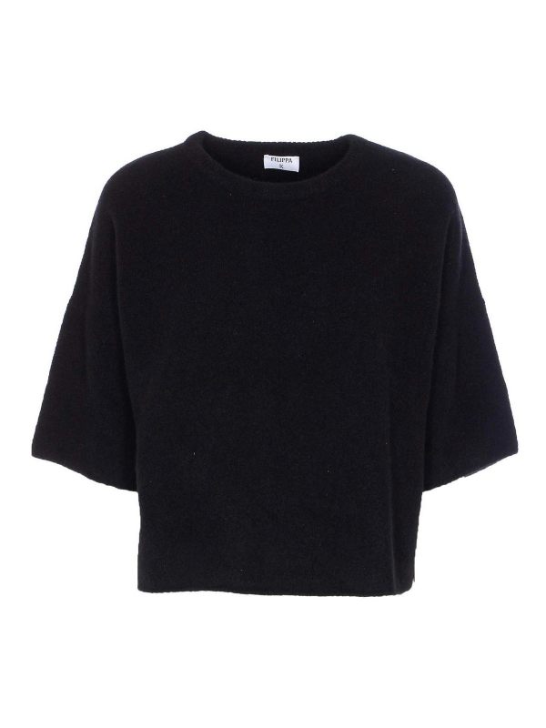 Filippa K Pull Col Rond - Noir